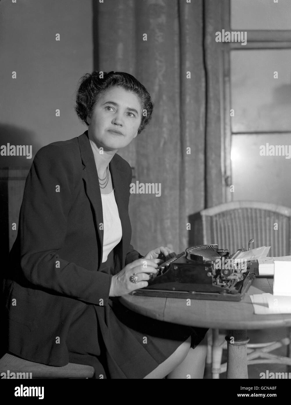 Jennie Lee, Labour M.P for Cannock, in her London office. Stock Photo