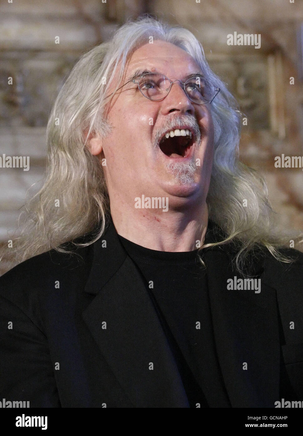 Comedian Billy Connolly during a press conference at the City Chambers, Glasgow, ahead of a ceremony where he will receive the Freedom of the City. PRESS ASSOCIATION Photo. Picture date: Friday August 20, 2010. Born and raised in Glasgow, Connolly began his working life in the Clyde shipyards but soon moved into entertainment with his folk singing and comedy performances. Lord Provost Bob Winter led calls for the city to recognise the performer for his contribution to comedy, film, music and his charity work. See PA story SHOWBIZ Connolly. Photo credit should read: Danny Lawson/PA Wire Stock Photo