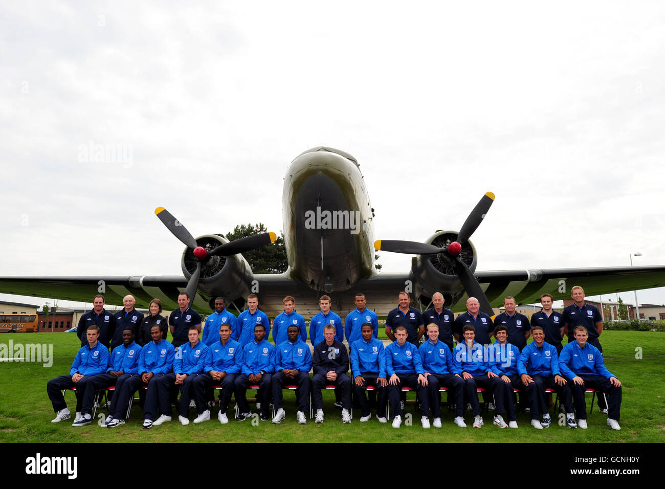 Soccer - England Under 21's Visit to Colchester Barracks Stock Photo