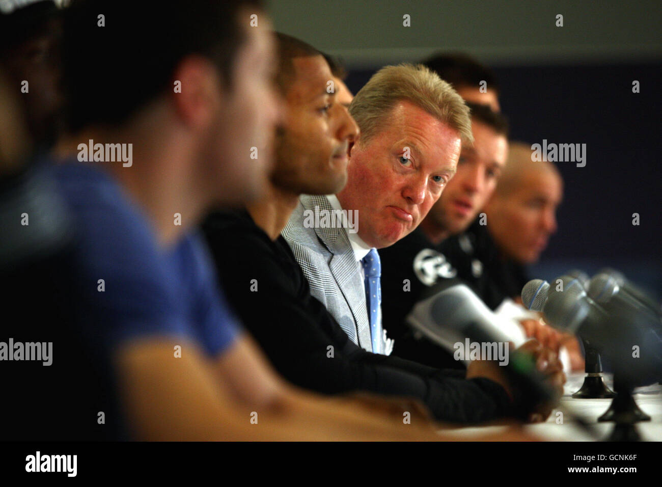 Promoter Frank Warren during the head-to head at the LG Arena, Birmingham. Stock Photo