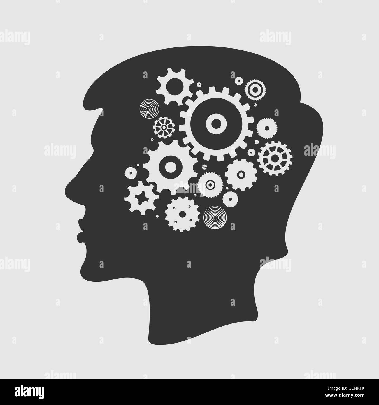 Head and Gears Vector Illustration Stock Vector Image & Art Alamy