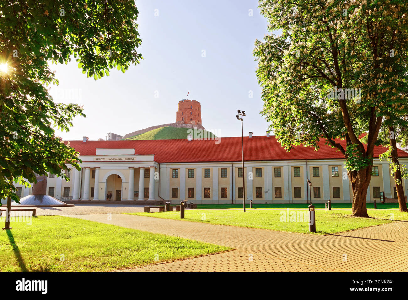 Vilnius, Lithuainia - May 26, 2016: Gediminas Tower and National Museum of Lithuania, Vilnius, Lithuania. Gediminas Tower is also called as Upper Castle. Lithuania is one of the Baltic countries in the Eastern Europe. Stock Photo