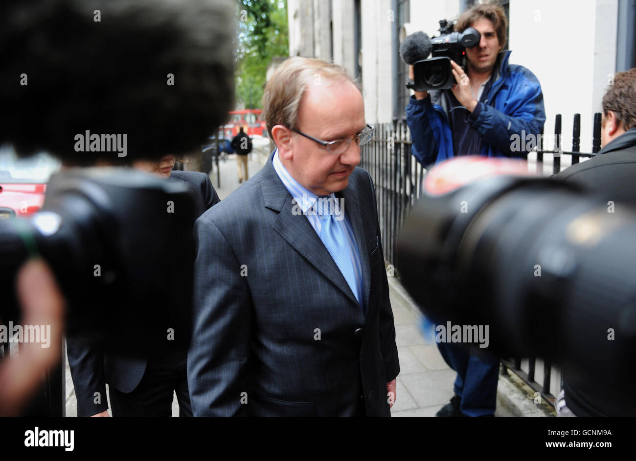 Rodney Saunders, father of Mark Saunders arrives at Westminster Coroner's Court sitting at Upper Montagu Street Clinic for the inquest into the death of the 32-year-old who was killed by at least five bullets fired by marksmen who surrounded his London home. Stock Photo