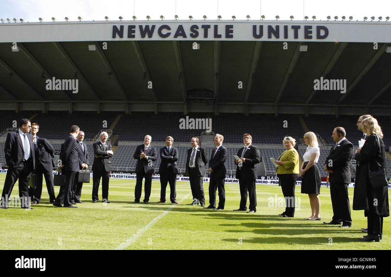 FIFA Inspection team Leader Harold Mayne Nicholls (centre) with England