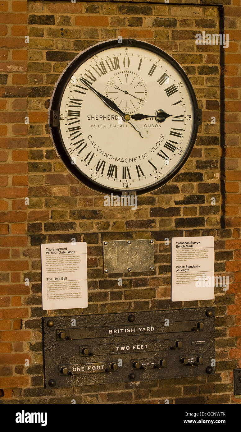 The Shepherd 24 hour clock at the Greenwich Observatory Stock Photo - Alamy