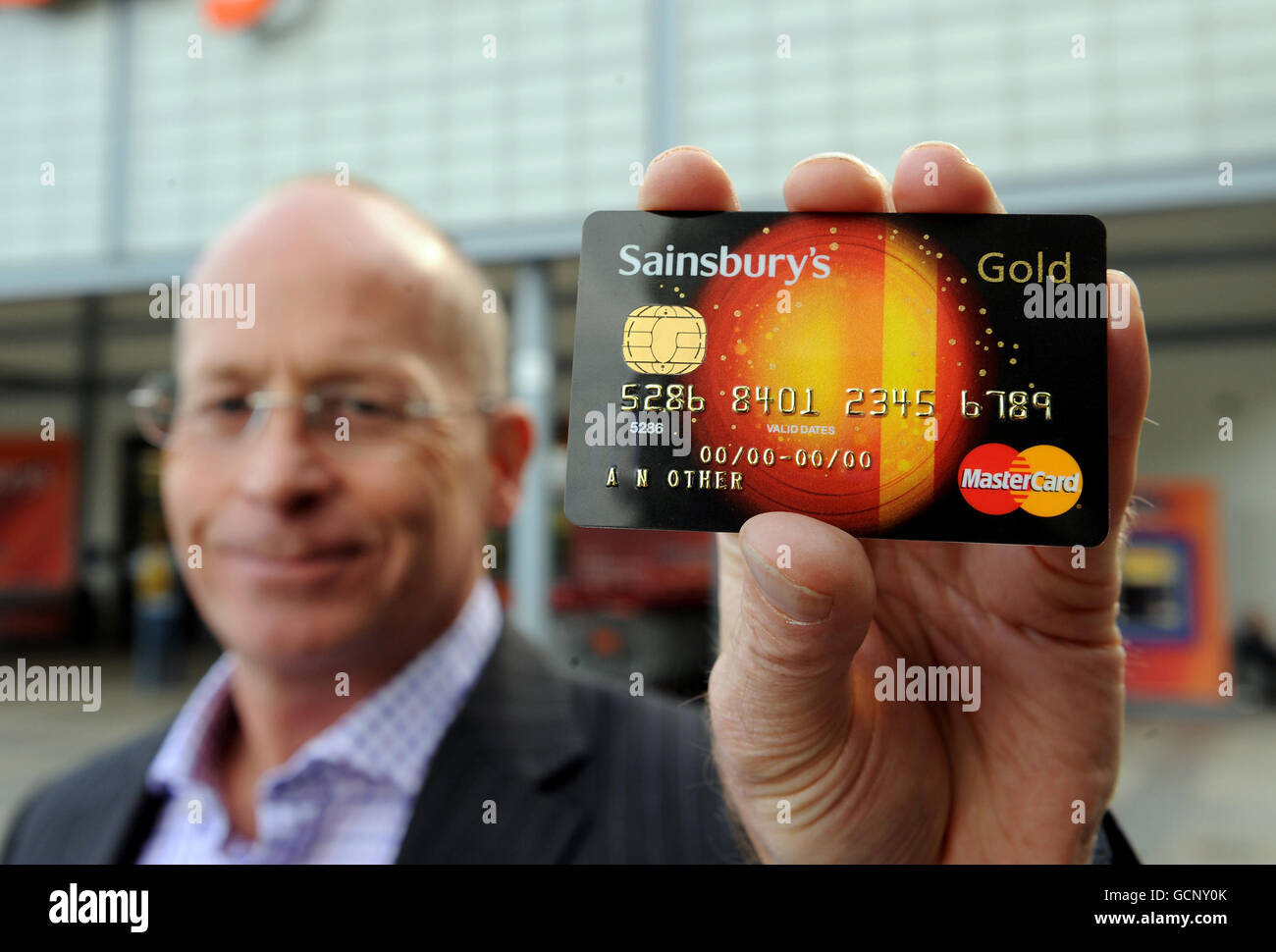 Sainsbury's new Gold Credit Card launch Stock Photo Alamy