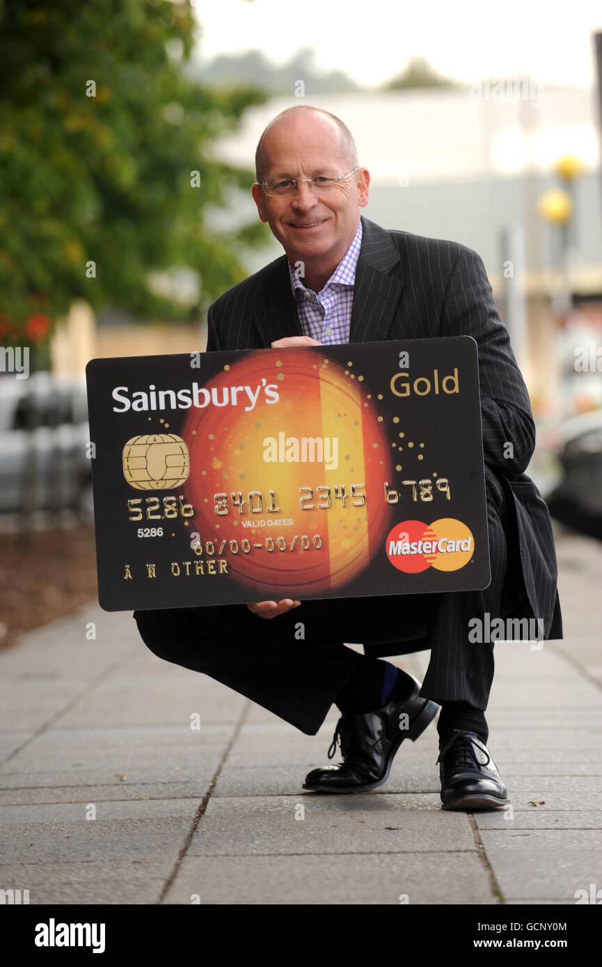 Sainsbury's new Gold Credit Card launch Stock Photo Alamy