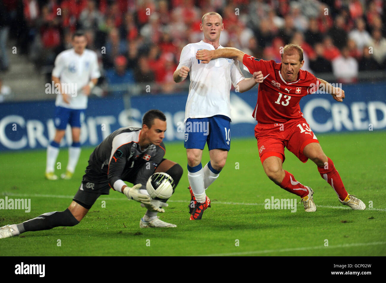 Soccer - UEFA Euro 2012 - Qualifying - Group G - Switzerland v England - St. Jakob-Park Stock Photo