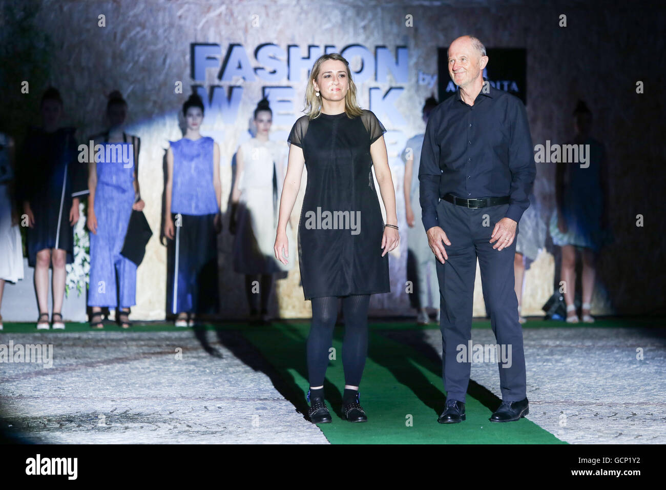 Designers Marija and Kresimir Stolnik Stolnik on the Fashion Week Zagreb fashion show Stock Photo