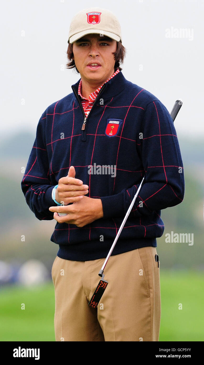 Old Ricky Fowler USA's Rickie Fowler during a practice at Celtic Manor, Newport Stock ...