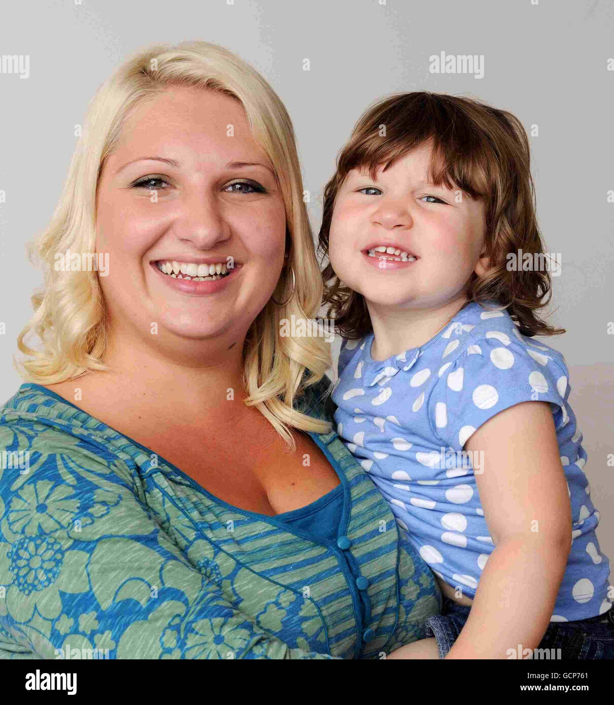 Amy Callaghan with two-year-old daughter Tegan. The 28-year-old from Rugby has received 30,000 compensation after surgeons left a swab inside her body when she had a Caesarean section, lawyers said today. Stock Photo