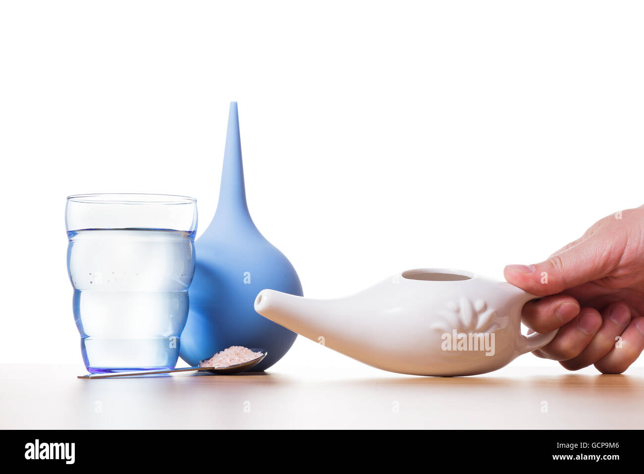 Cleaning procedures for the body nasal irrigation with salty water