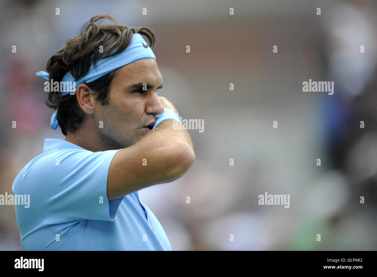 Polo Nike De Tennis Roger Federer - US Open 2010 - Taille L Bleu - Occasion Très Bon état
