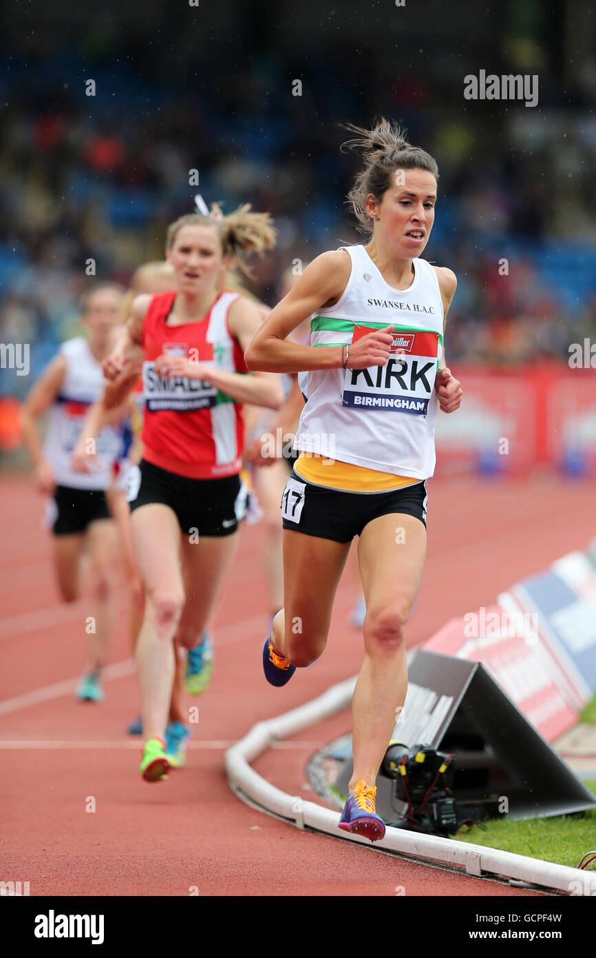 Elinor KIRK running in the Women's 5000m - Final, 2016 British Championships, Birmingham Alexander Stadium UK. Stock Photo