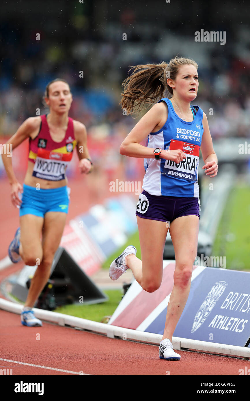 Rebecca MURRAY running in the Women's 5000m - Final, 2016 British Championships, Birmingham Alexander Stadium UK. Stock Photo