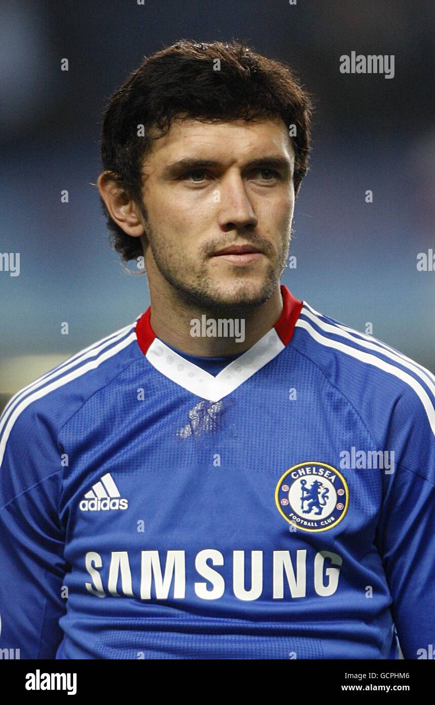 Soccer - UEFA Champions League - Group F - Chelsea v Olympique de Marseille - Stamford Bridge. Yuri Zhirkov, Chelsea. Stock Photo