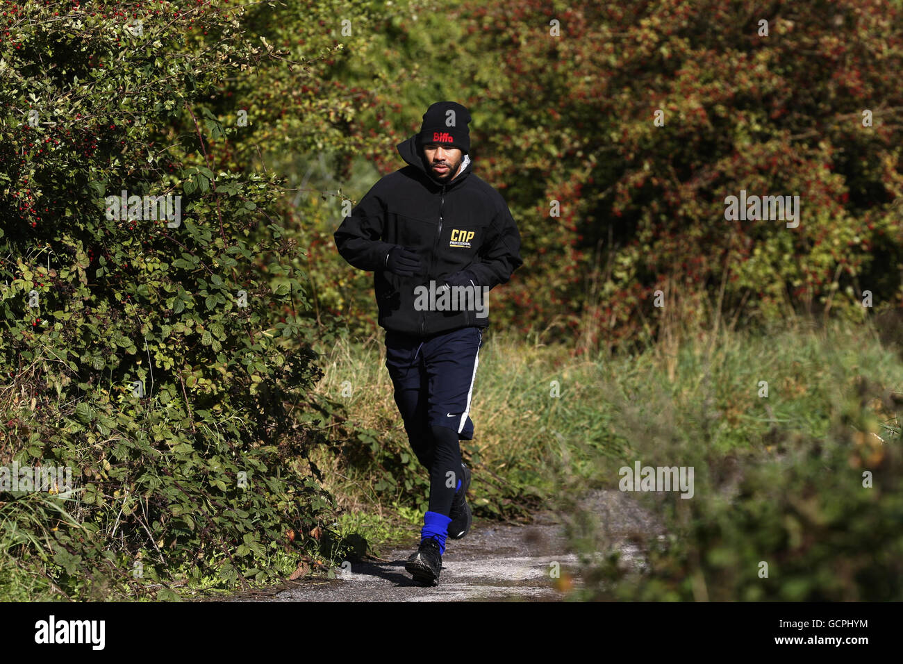 Leicester boxer Rendall Munroe during a training session Stock Photo