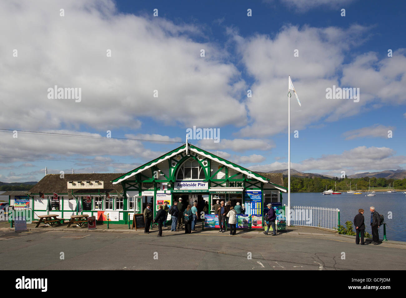 Waterhead Ambleside Lake Windermere traditional wooden rowing boats