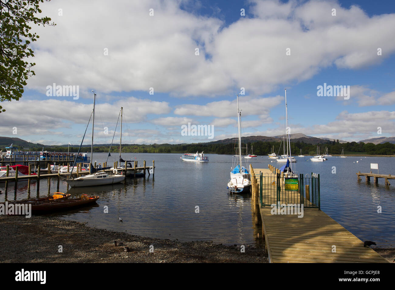 Waterhead Ambleside Lake Windermere traditional wooden rowing boats