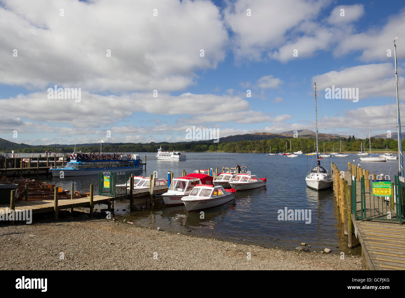 Waterhead Ambleside Lake Windermere traditional wooden rowing boats