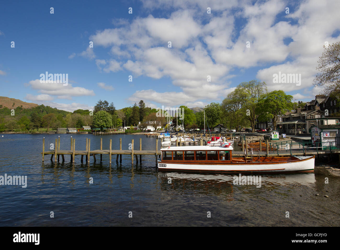 Waterhead Ambleside Lake Windermere traditional wooden rowing boats
