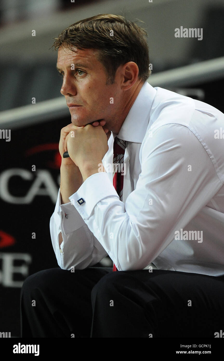 Charlton Athletic's manager Phil Parkinson before the match Stock Photo