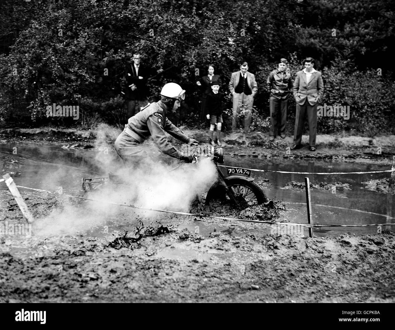 Motorcycling - Army Championship Trials - British Army V Swedish Army - Blackdown Stock Photo