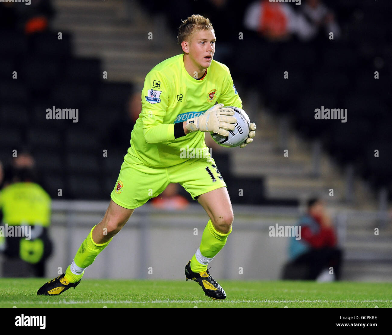 Soccer carling cup round milton dons blackpool stadium hi-res stock ...