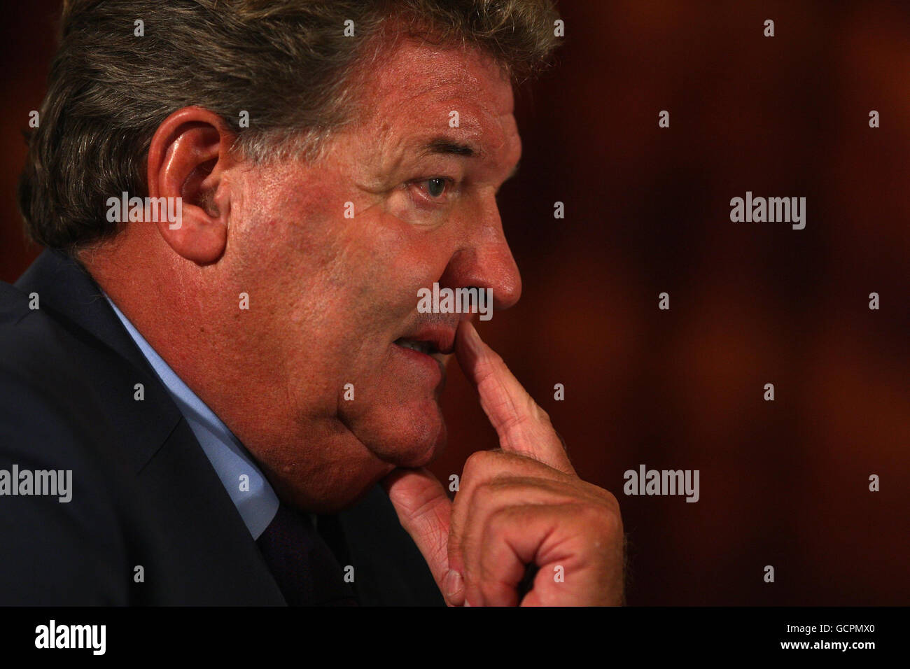 John Toshack during the press conference at the Vale Resort, Cardiff. Stock Photo