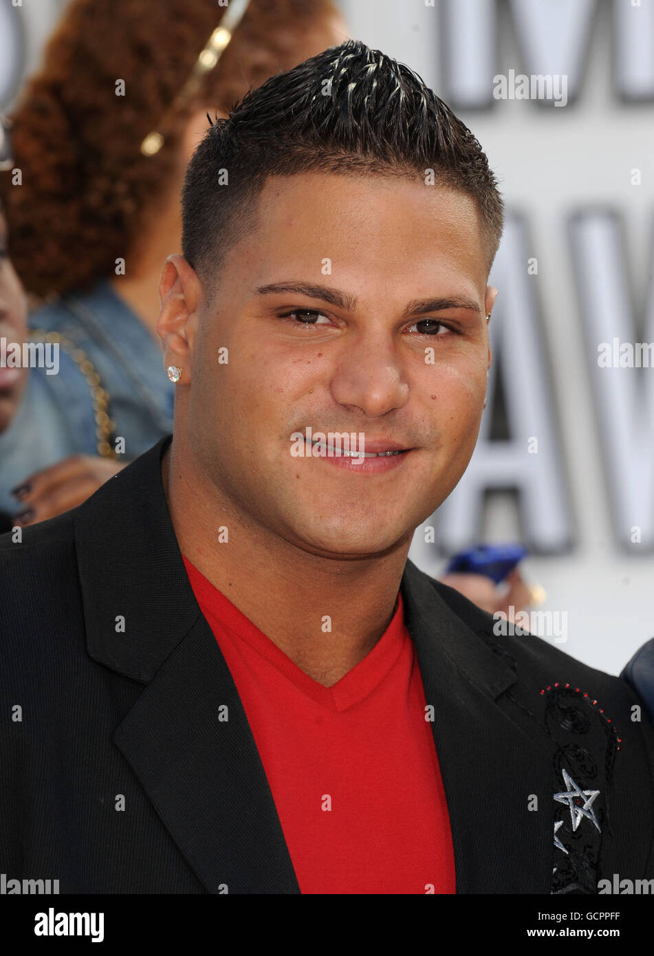 2010 Video Music Awards - Arrivals - Los Angeles. Ronnie from Jersey Shore arriving at the MTV Video Music Awards 2010, Nokia Theatre, Los Angeles, USA. Stock Photo