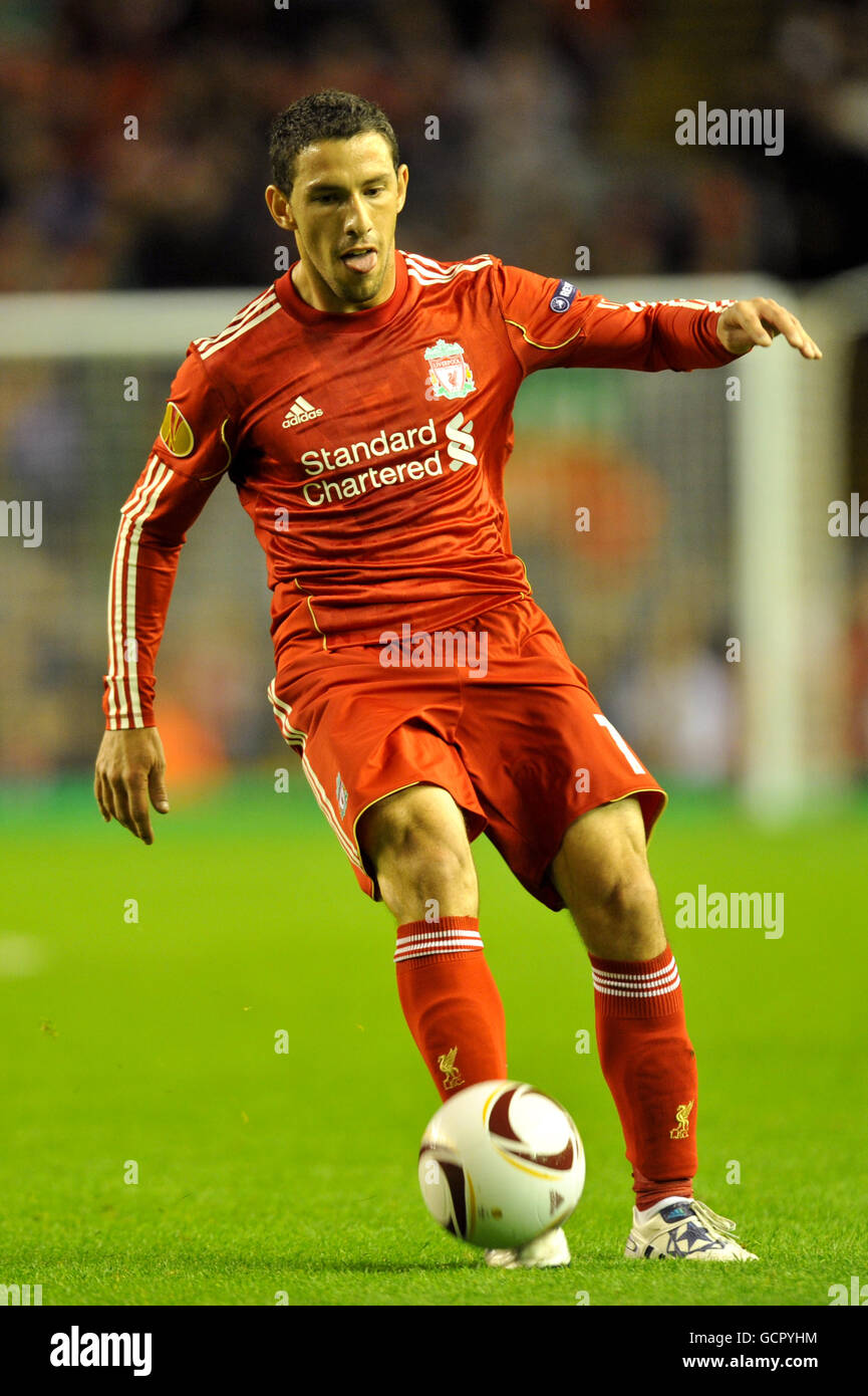 Soccer - UEFA Europa League - Group K - Liverpool vs Steaua Bucharest - Anfield Stock Photo