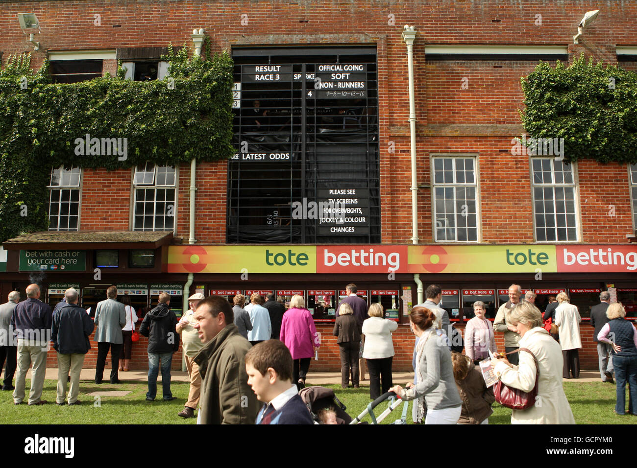A view of totesport betting facilities at Newmarket Racecourse Stock Photo