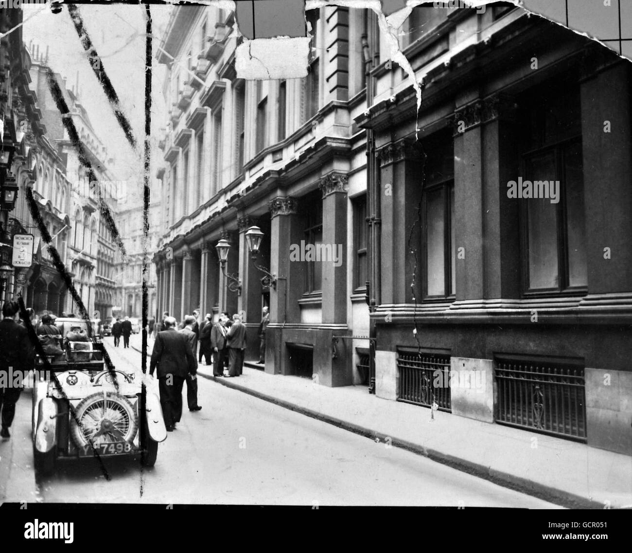 Business - Stock Exchange - Throgmorton Street, London. The Stock Exchange Throgmorton Street 28/9/1955 Stock Photo