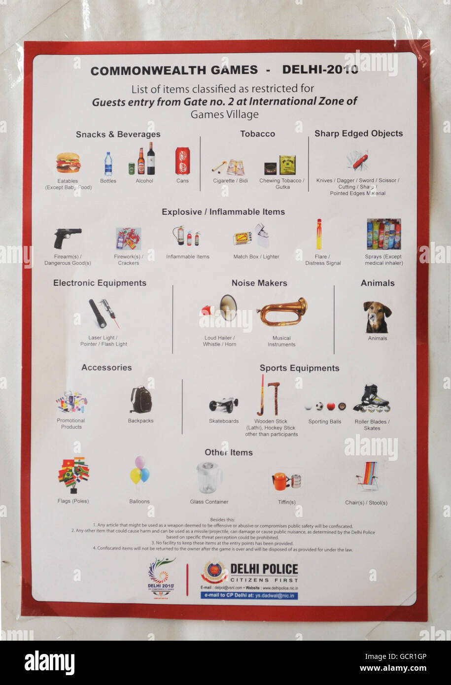 Prohibited Items Sign High Resolution Stock Photography and Images Alamy