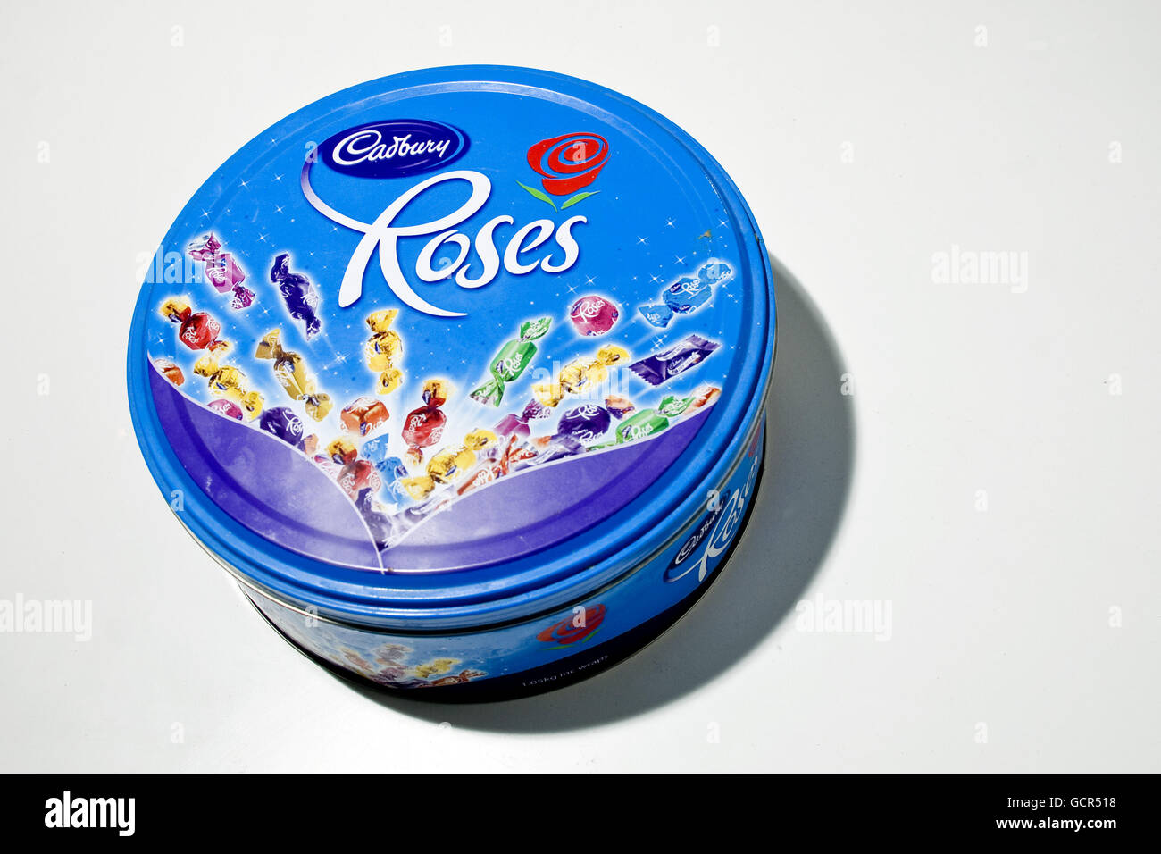 Cadbury Roses chocolate tin Stock Photo