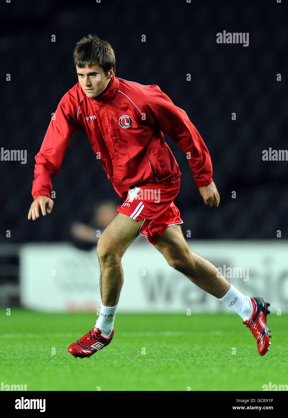 Charlton Athletic's Carl Jenkinson during the warm up Stock Photo