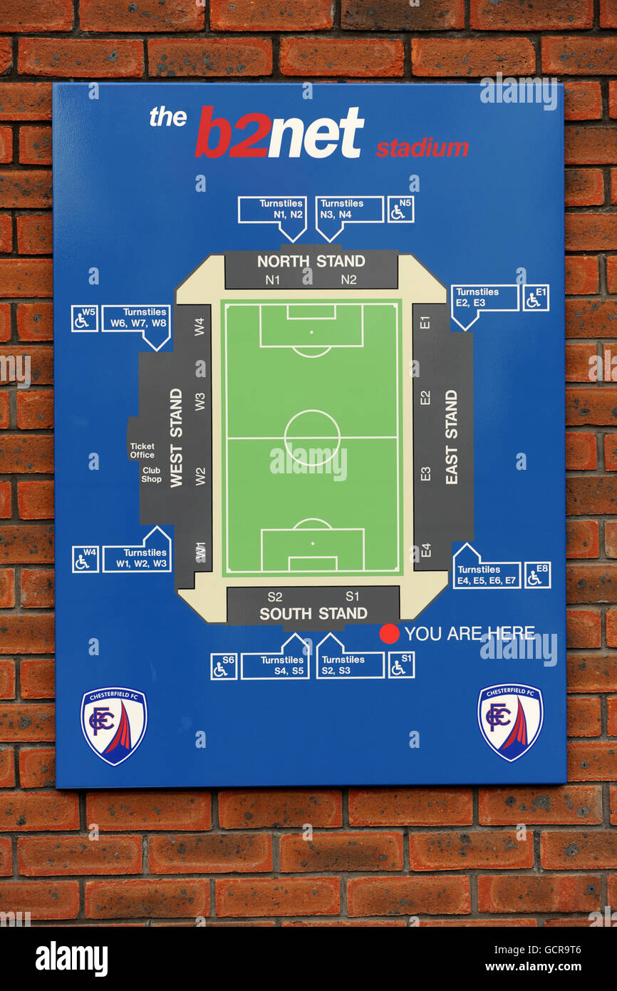 Soccer - npower Football League Two - Chesterfield v Crewe Alexandra - B2net Stadium Stock Photo