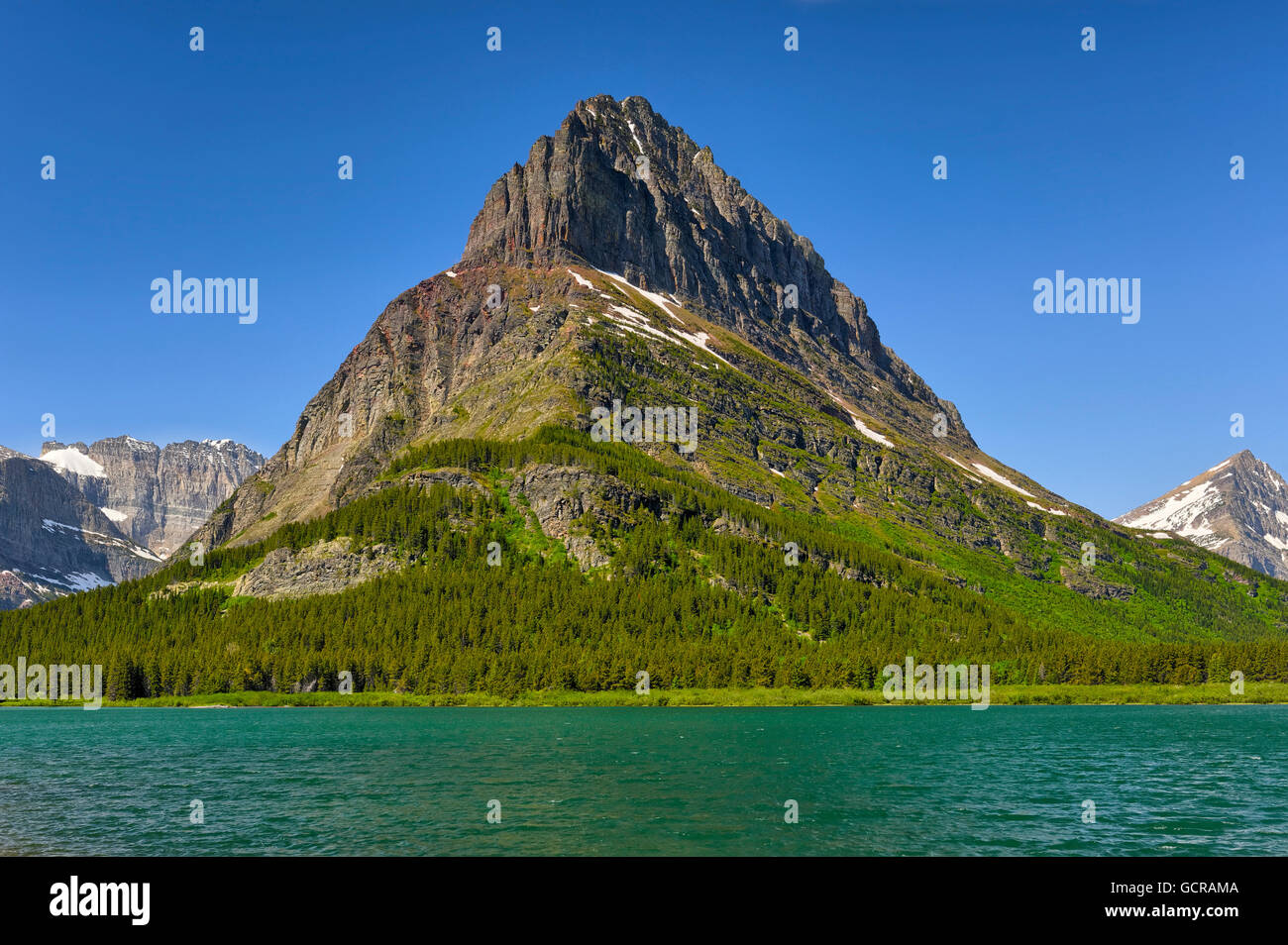 Clements Mountain and Hidden Lake, Glacier National Park, Montana Stock Photo