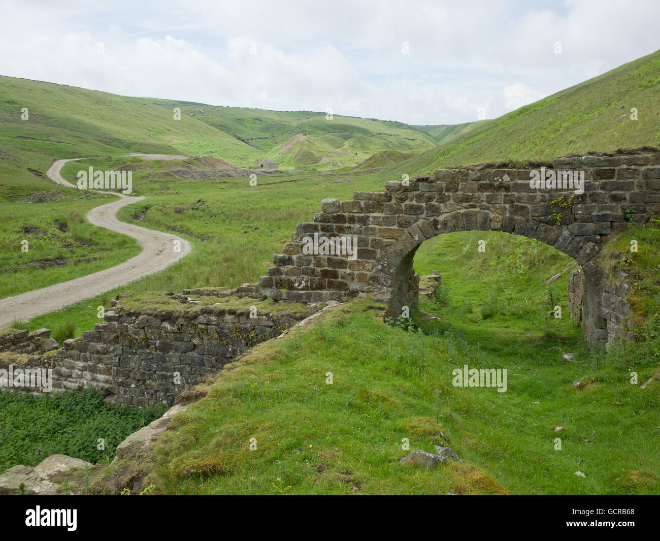 Remains of old Lead Mines, Greenhow, Yorkshire Dales, UK Stock Photo