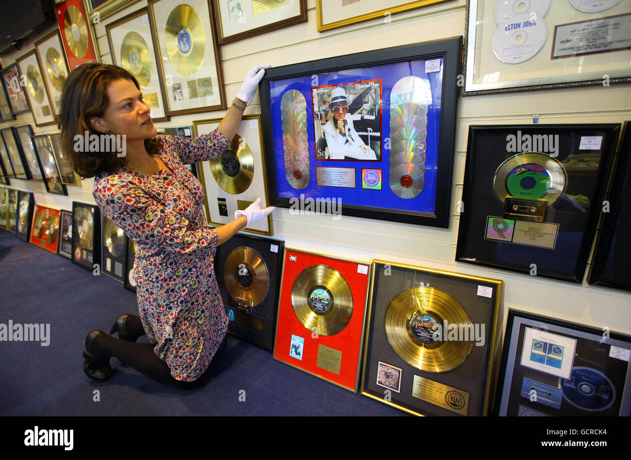 Elton John memorabilia auction Stock Photo Alamy