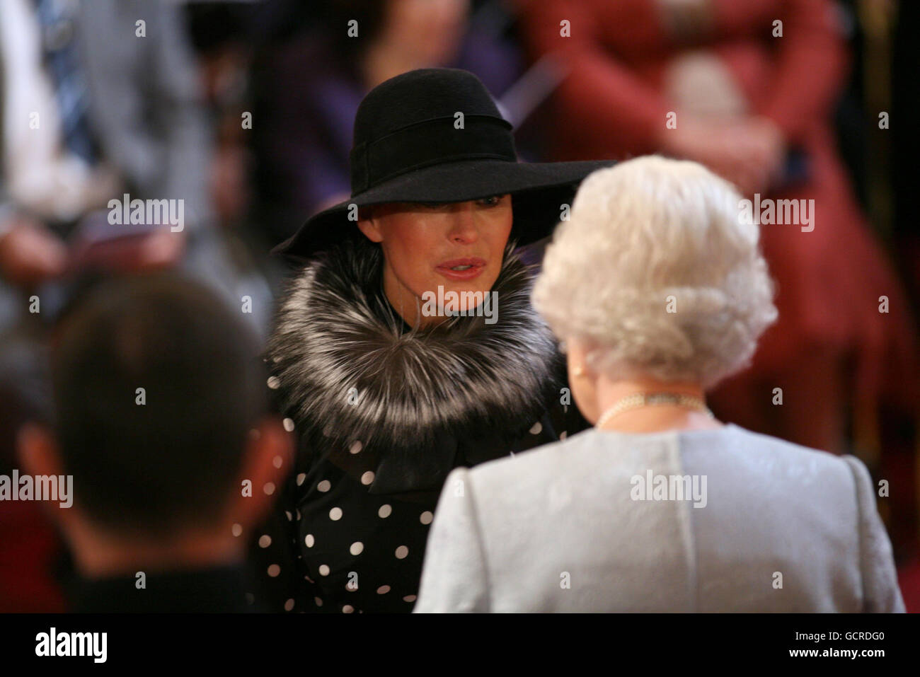 Jimmy Choo shoes founder Tamara Mellon is made an OBE by Queen Elizabeth II at Buckingham Palace, London. Stock Photo