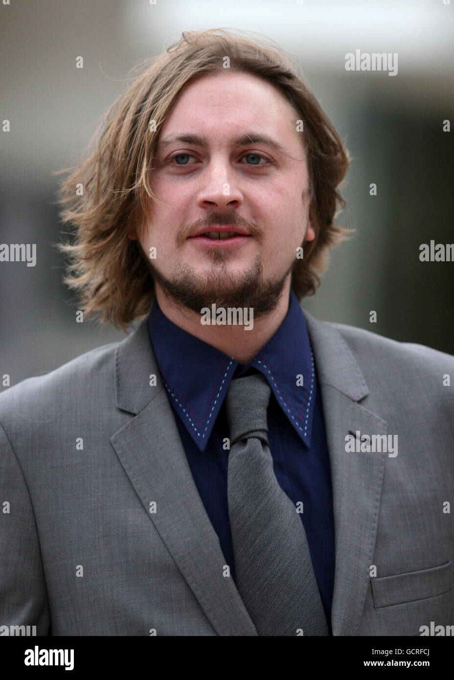 The lead singer of rock band The Zutons Dave McCabe arrives at