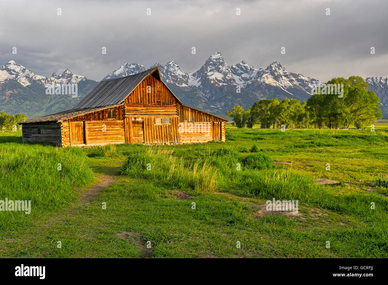 Mormon Row is a line of homestead complexes along the JacksonMoran
