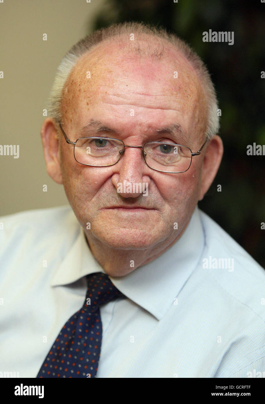 Patrick Mullan, brother of Catholic priest Hugh Mullan at a press