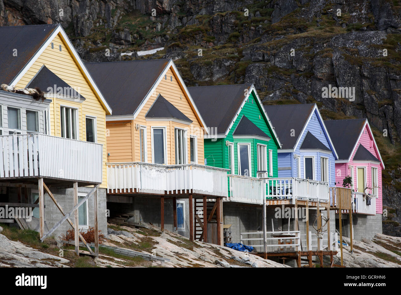 Houses, Ilulissat, Greenland Stock Photo Alamy
