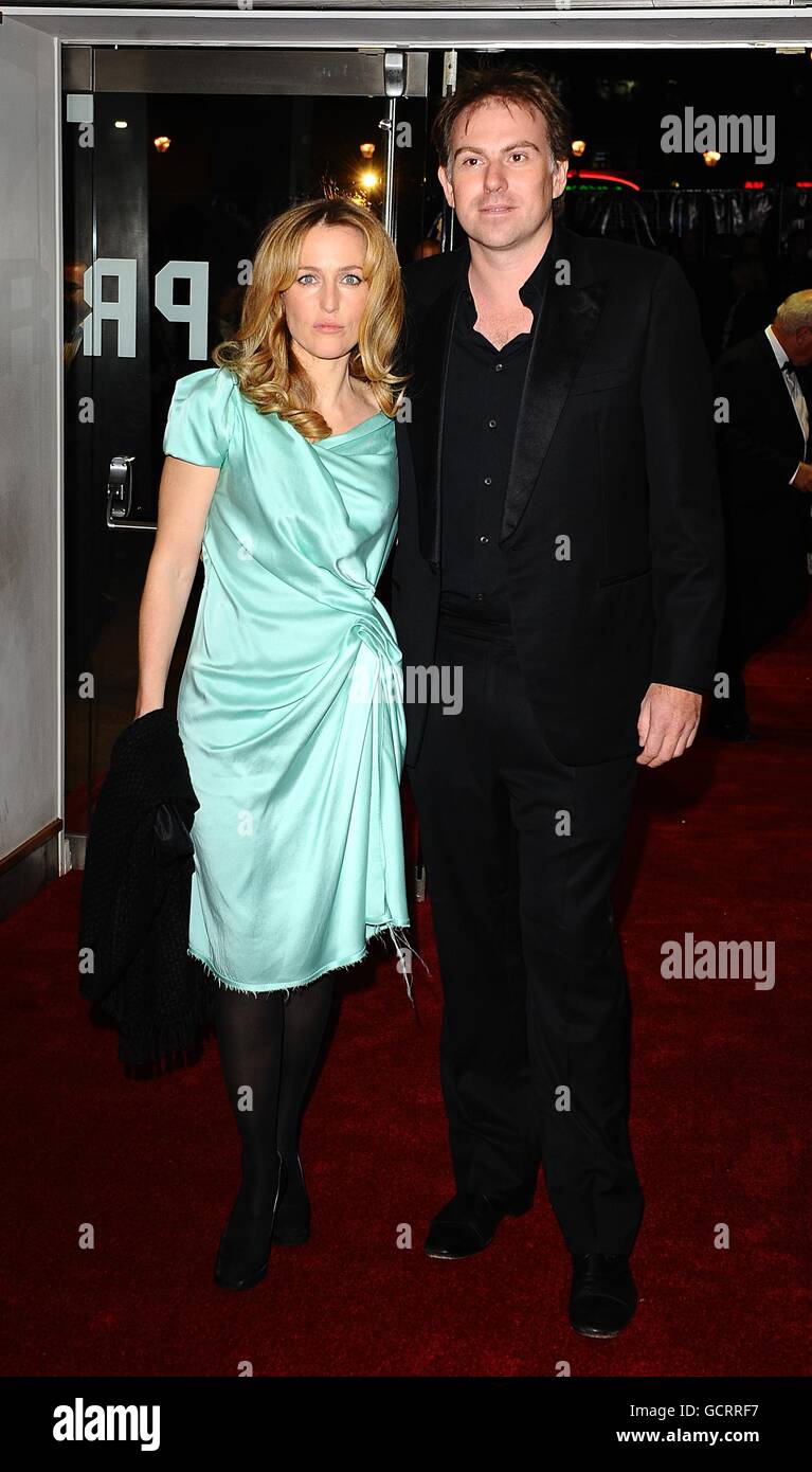 Gillian Anderson and husband Clyde Klotz arriving for the European