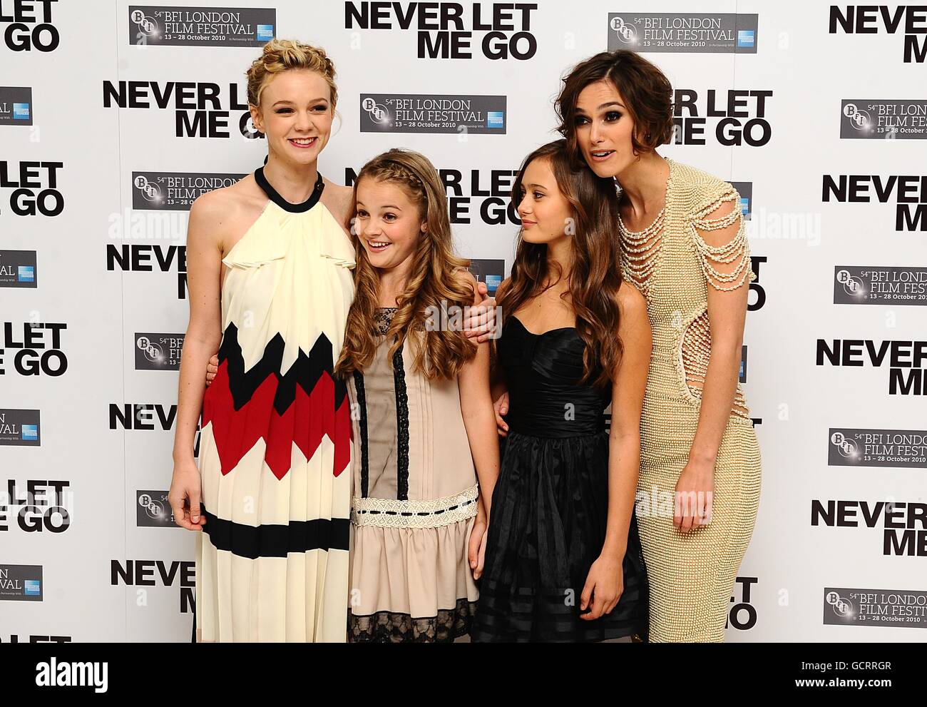 (L-R) Carey Mulligan, Isobel Meikle-Small, Ella Purnell and Keira