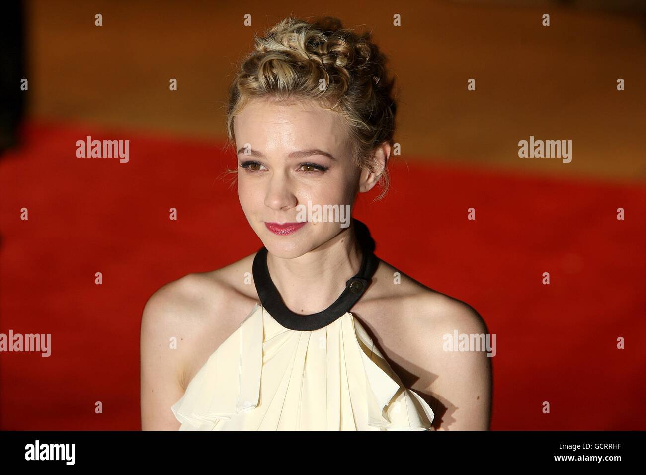 Carey Mulligan arriving for the European premiere of Never Let Me Go at the Odeon Leicester Square, London. Stock Photo