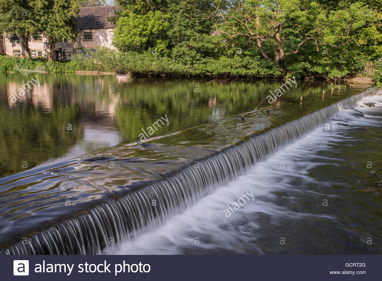 Bakewell Weir on the River Wye Stock Photo 111161864 Alamy