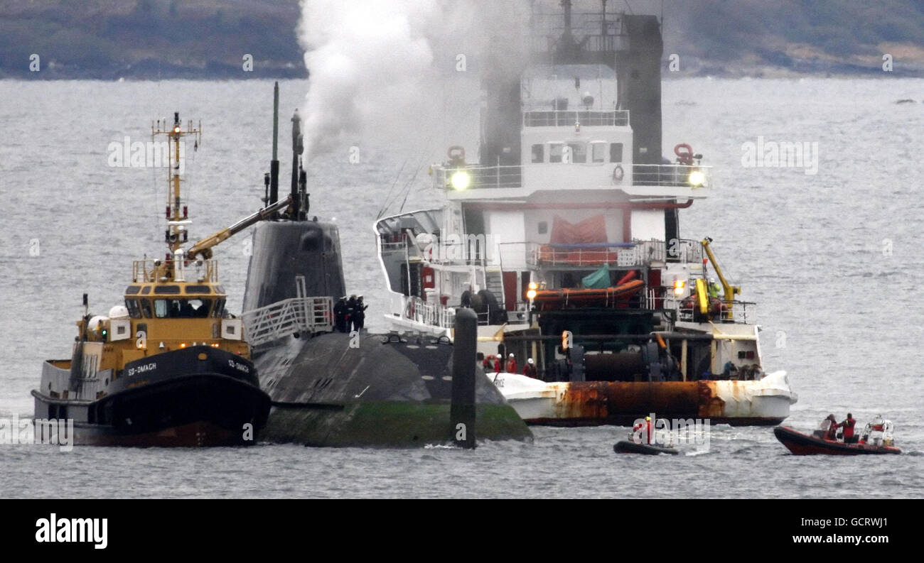 The scene near the Isle of Skye in Scotland where HMS Astute run aground. Stock Photo